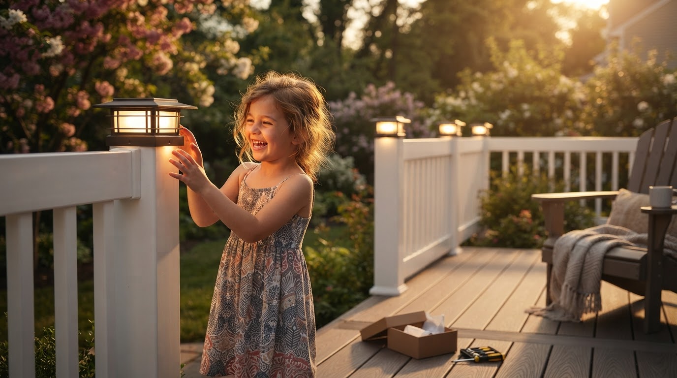 5-Step Setup for Waterproof Solar Post Cap Lights