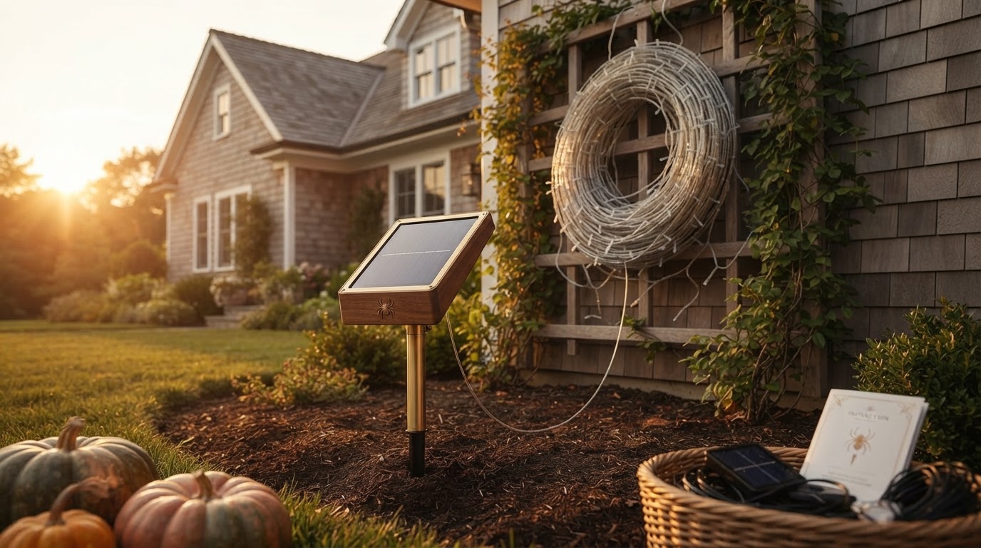 Can a giant Solar Spider Web light up a whole yard?