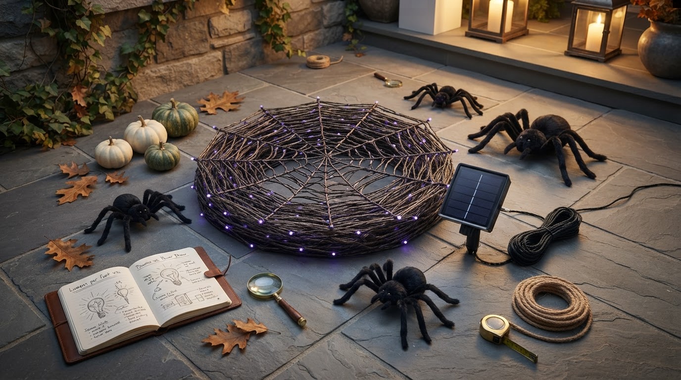 Solar Spider Web Selection for Large Yard Displays