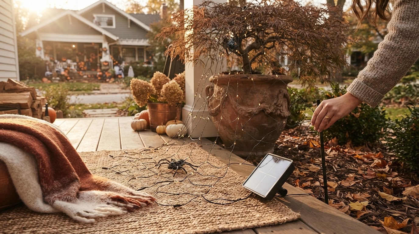 Do Solar Spider Web net lights last through October?