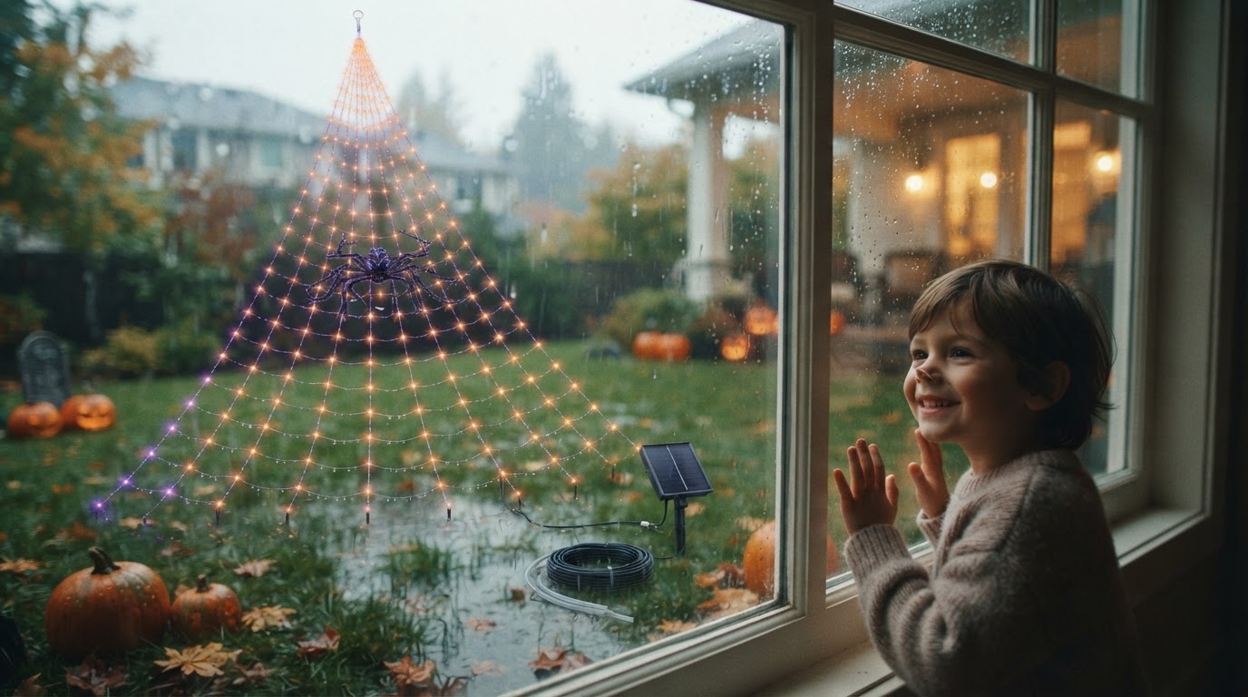 Waterproofing Solar Spider Web Decorations for Rain