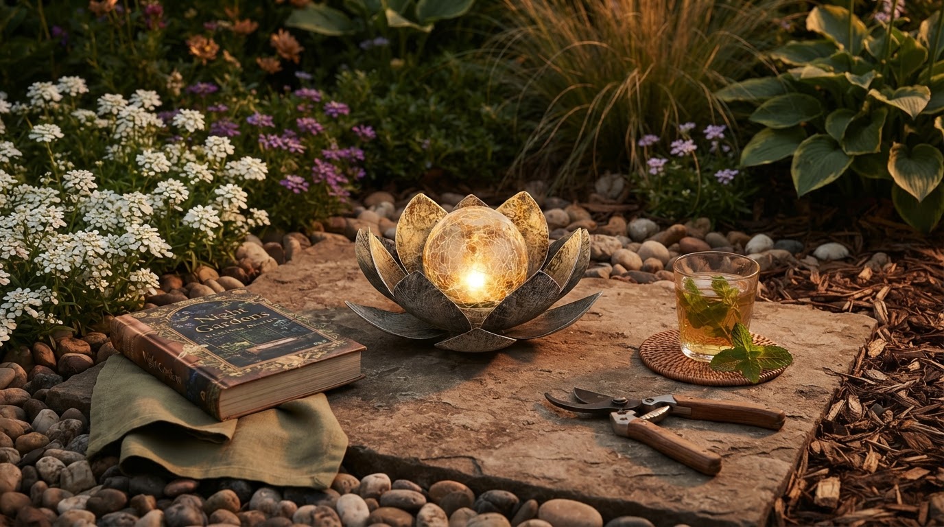 Enhancing Nighttime Gardens with Solar Lotus Light