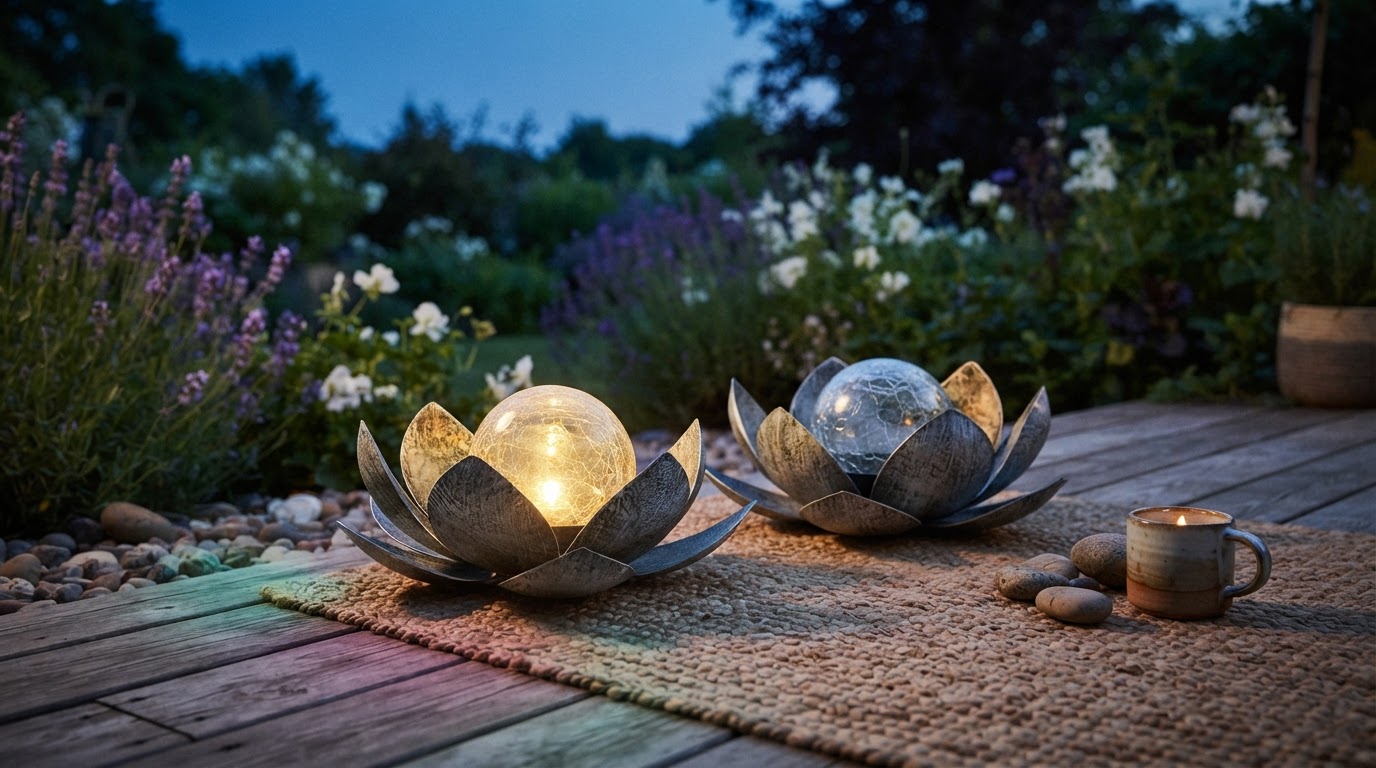 How do Solar Lotus Light color cycles function?