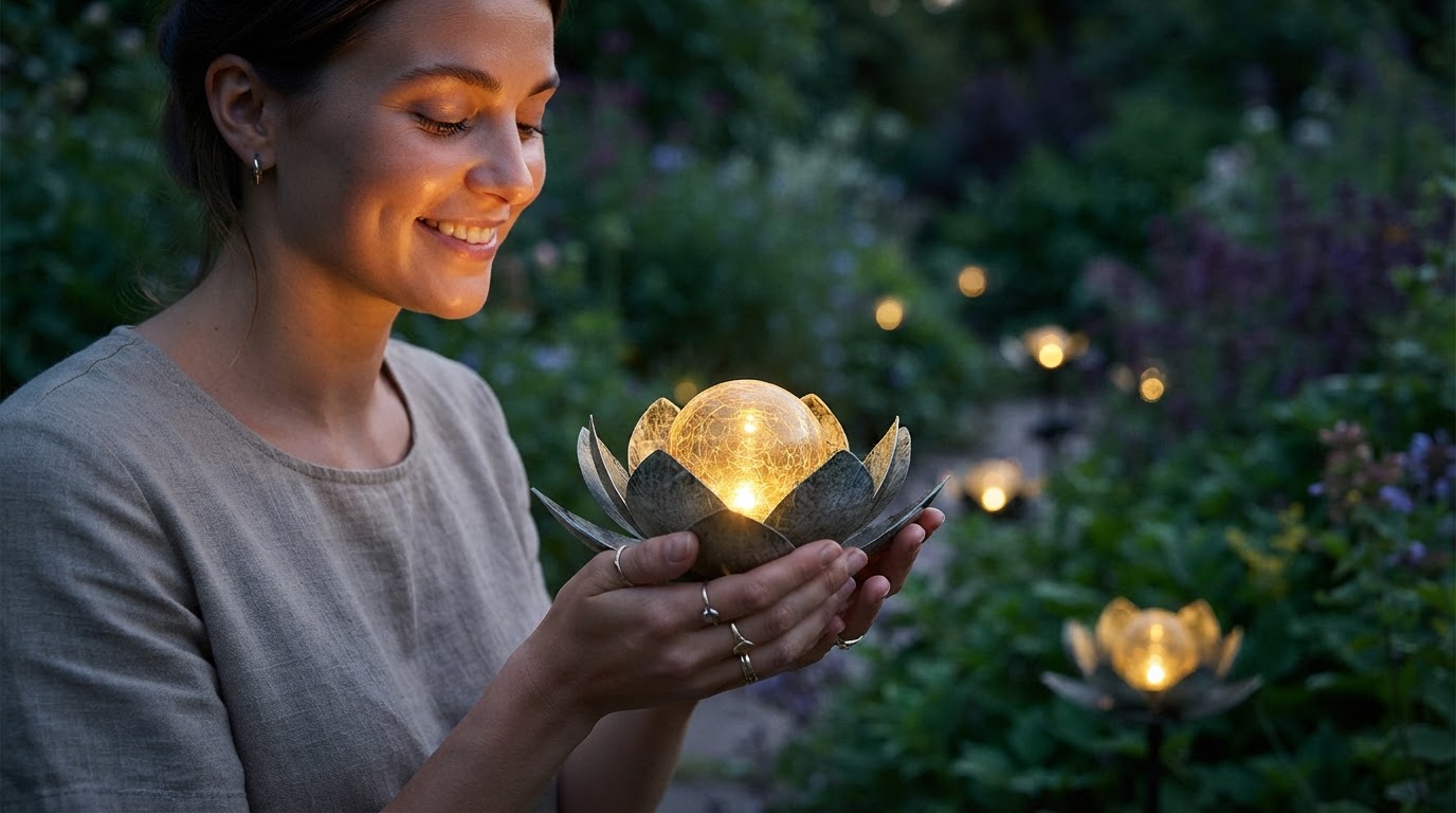 How Solar Lotus Light Enhances Evening Garden Ambience