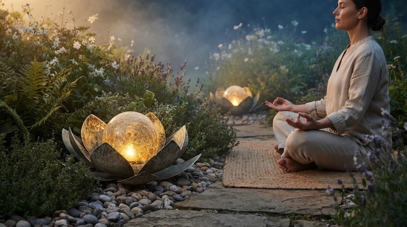 How do I use Solar Lotus Light accents for meditation?
