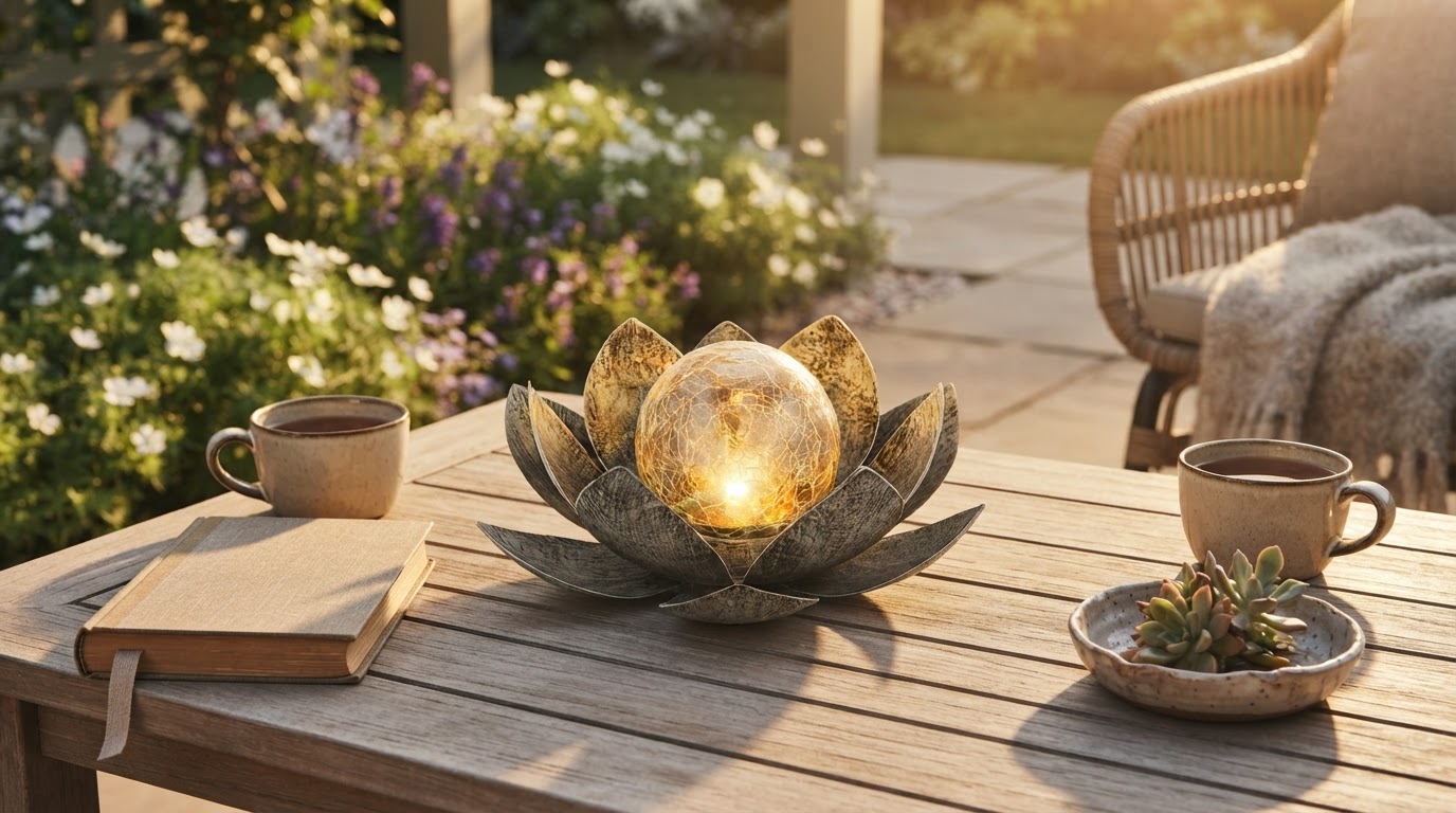 Can a Solar Lotus Light work for patio tabletops?