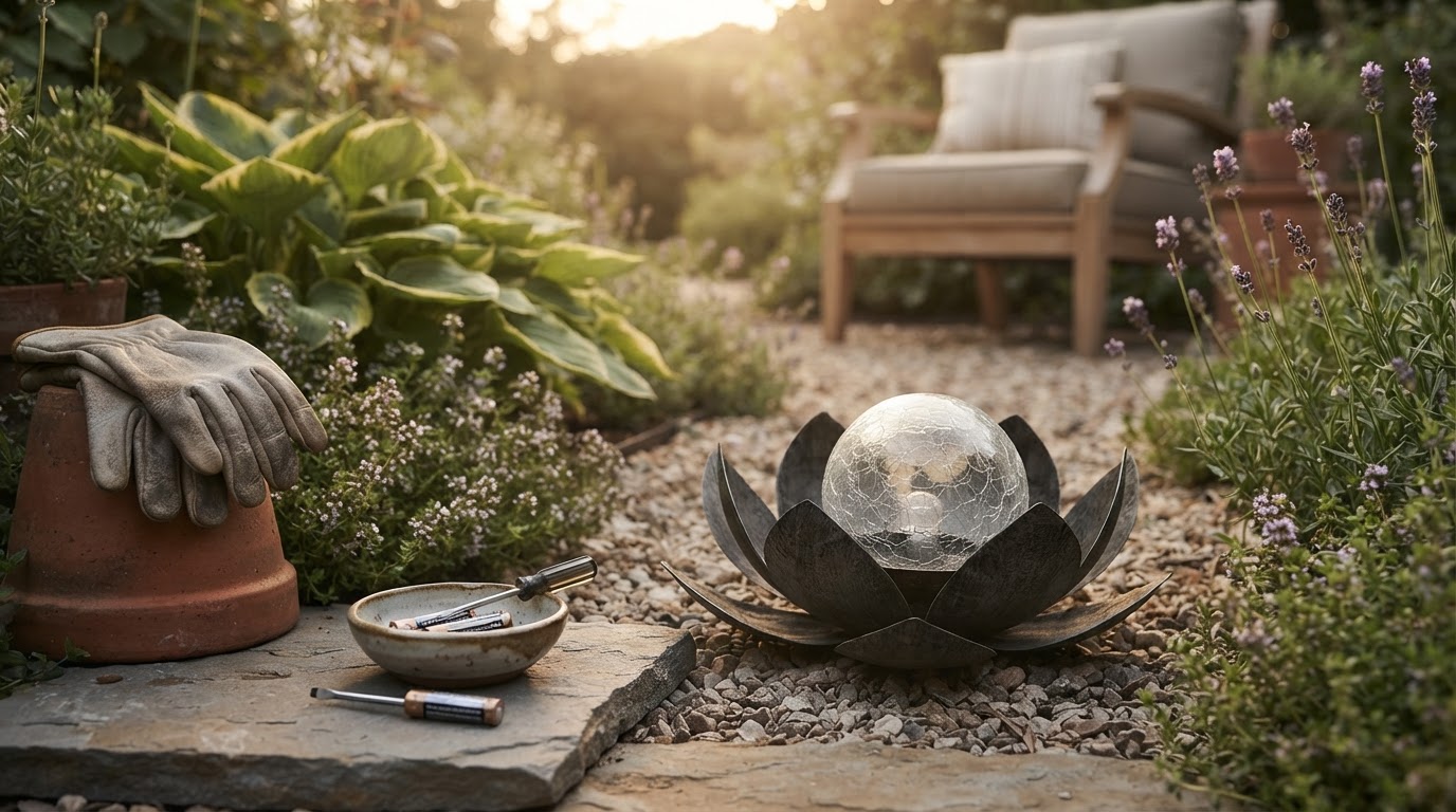 How long do Solar Lotus Light batteries last outdoors?