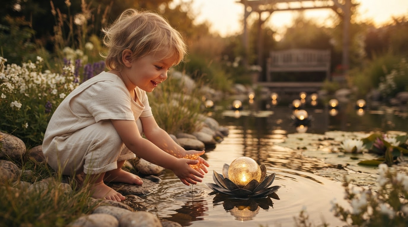 A 4-Step Setup for Solar Lotus Light Water Scapes