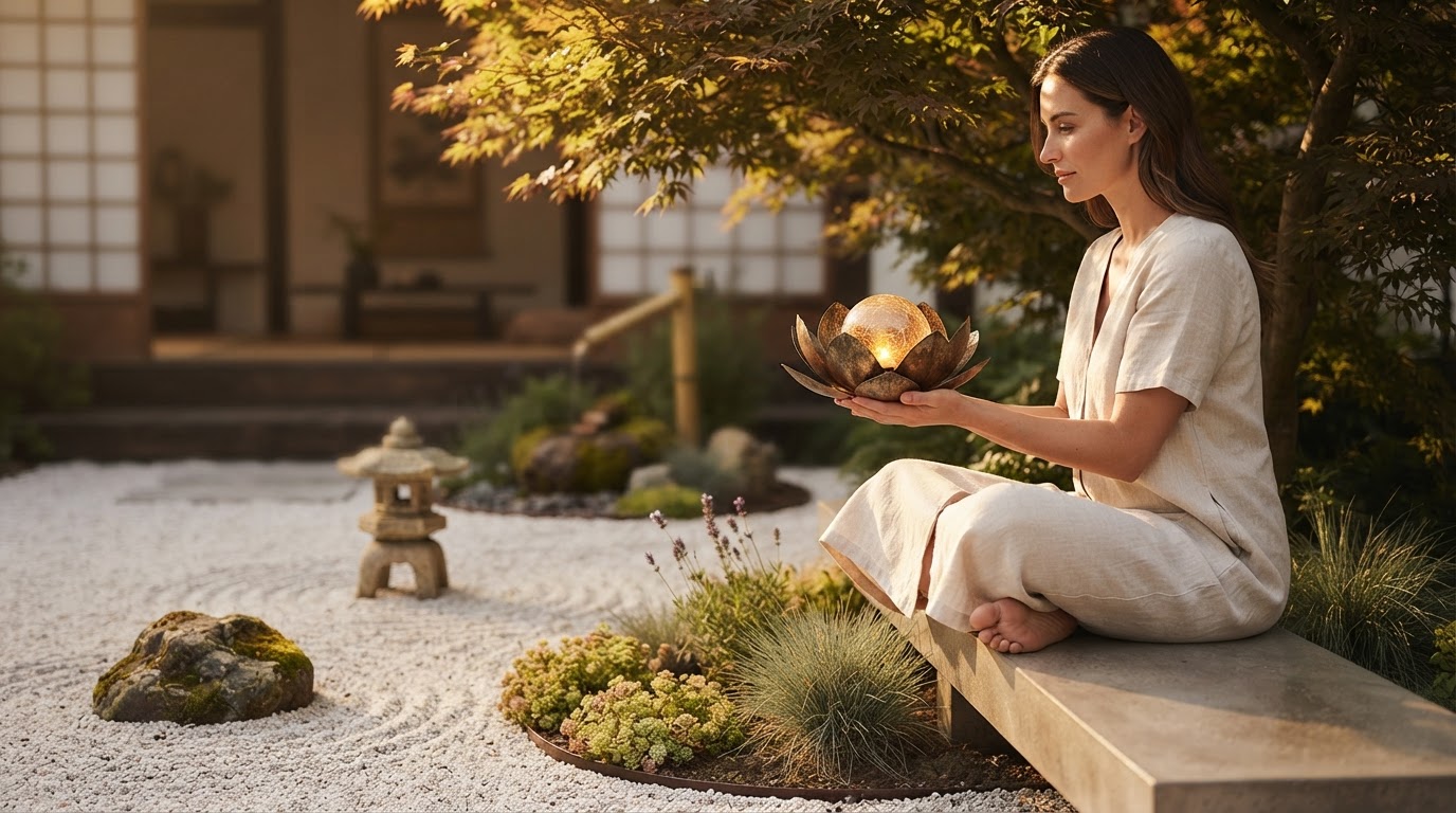 Can Solar Lotus Light units serve as zen garden decor?