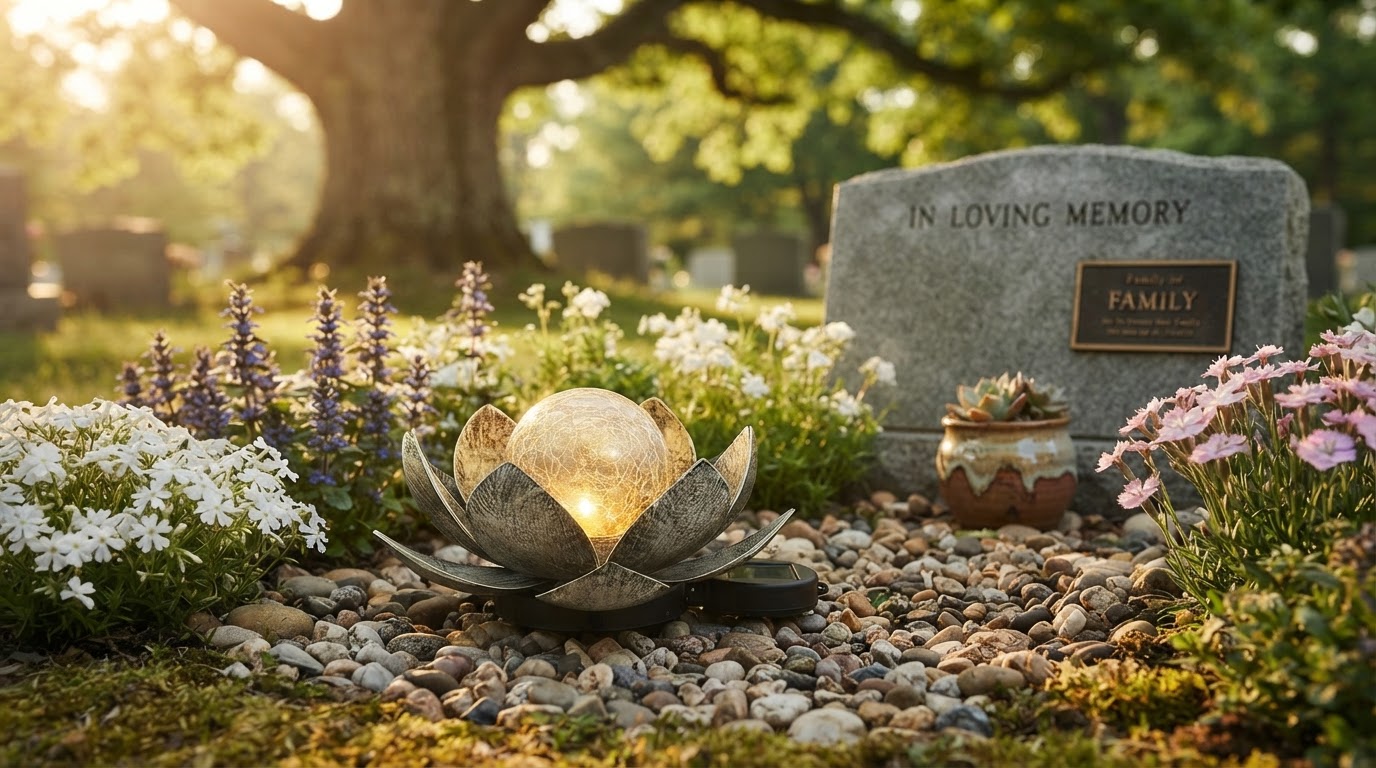 Can I use Solar Lotus Light for cemetery memorial decor?