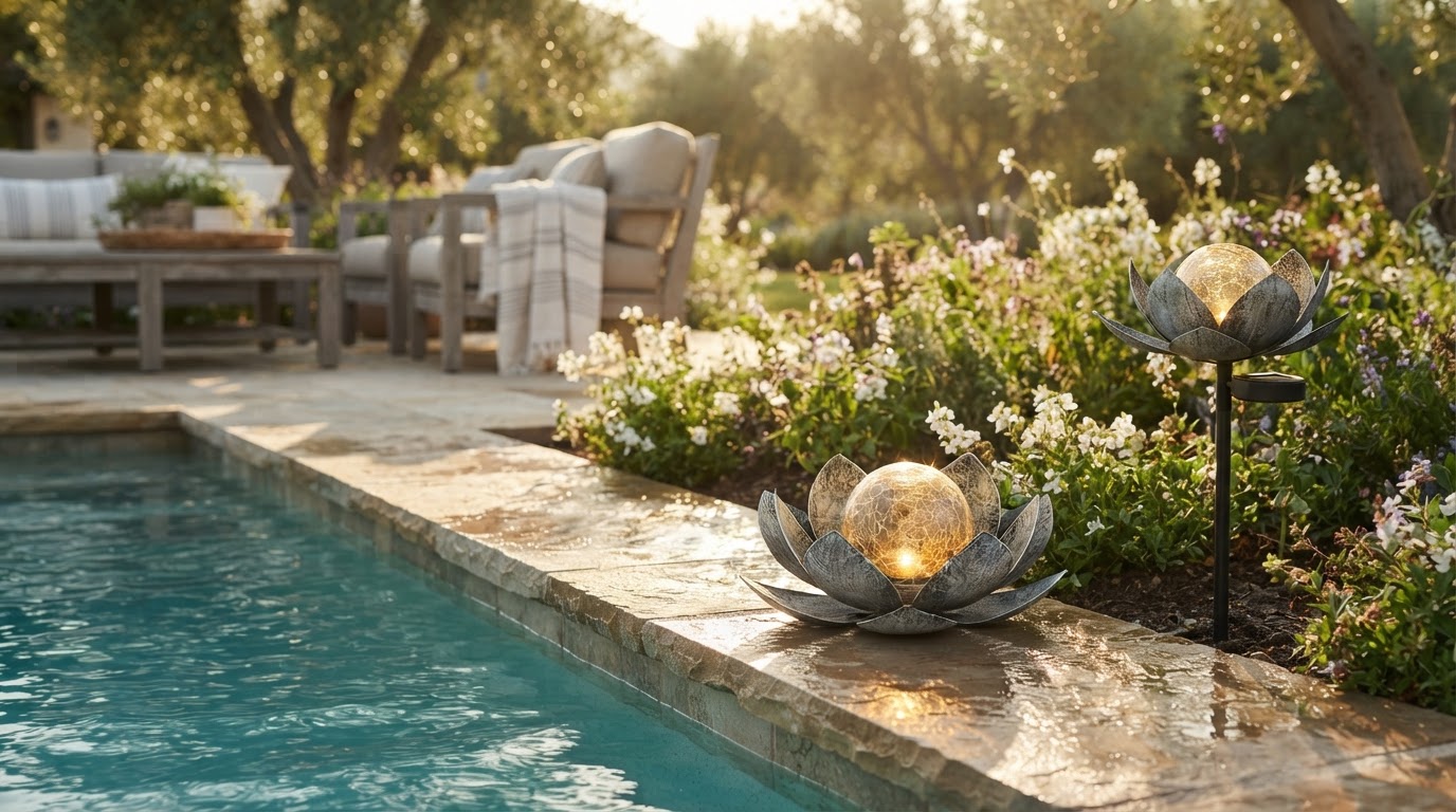 Are Solar Lotus Light ornaments truly waterproof for pools?
