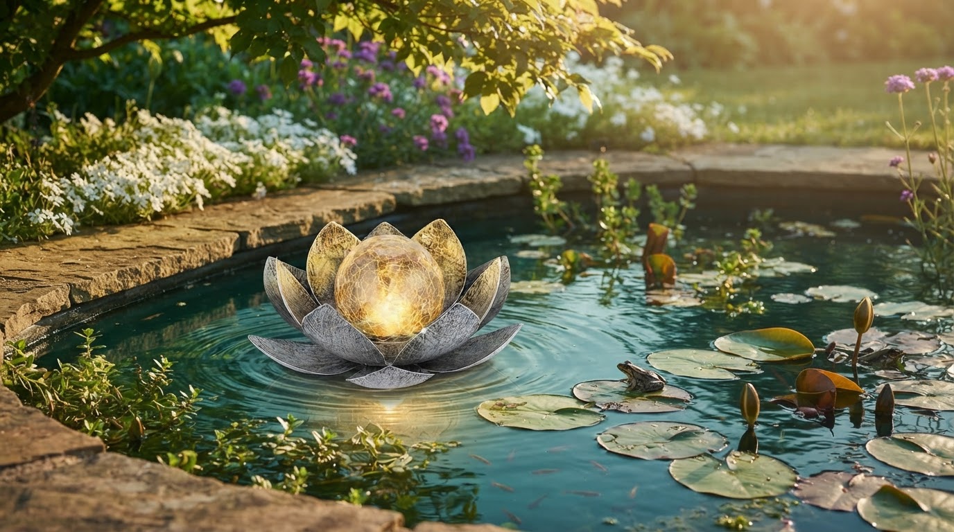 Are Solar Lotus Light units waterproof for pond use?