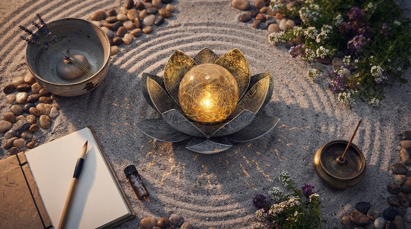 Zen Garden Solar Accessories from Solar Lotus Light