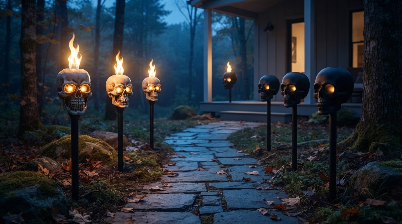 Solar Skull Torch Lights: Comparing Modern Pathway Stakes