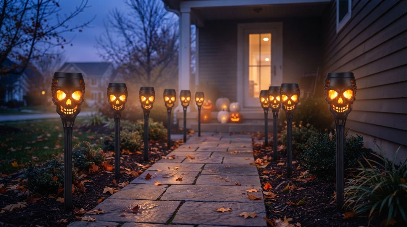 Why choose Solar Skull Torch Lights for Halloween?