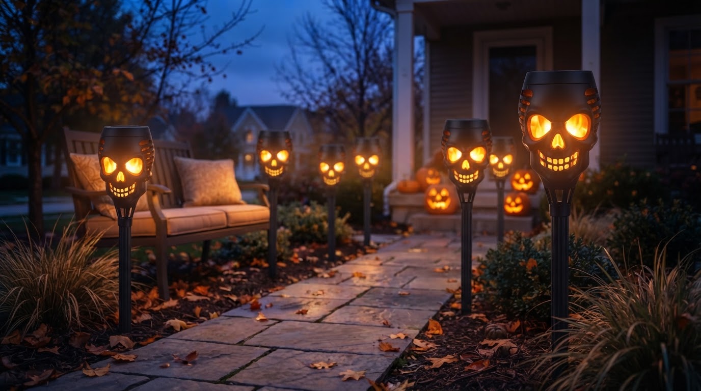 Why Choose Solar Skull Torch Lights for Spooky Garden Decor?