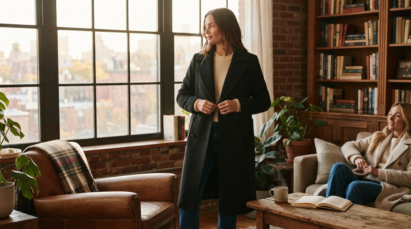 Is a long double breasted Wool Blend Coat warm enough?