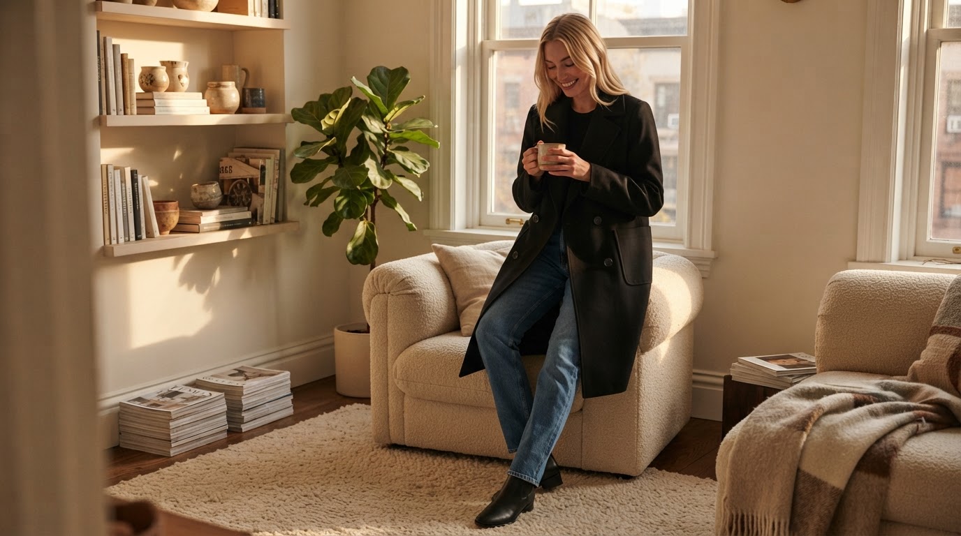 Is the Wool-Blend Double-Breasted Winter Coat truly oversized?