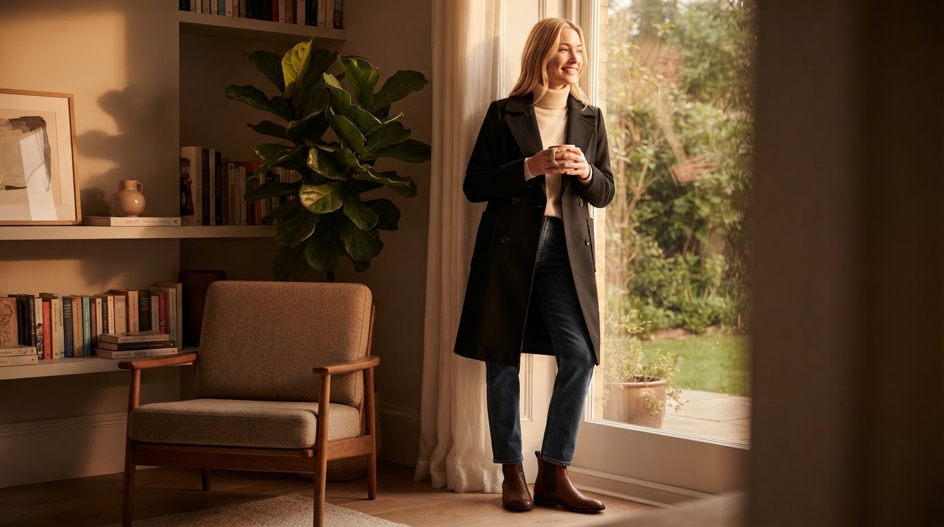 Why choose a Wool Blend Coat in a slim fit double breasted cut?