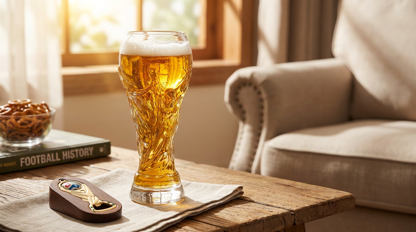 What defines a World Cup Crystal Glass beer stein?