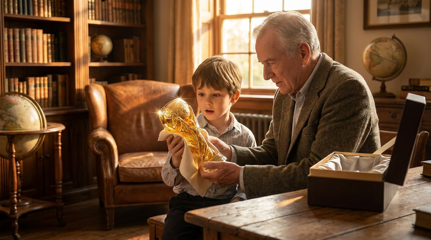 Maintaining the World Cup Crystal Glass Trophy