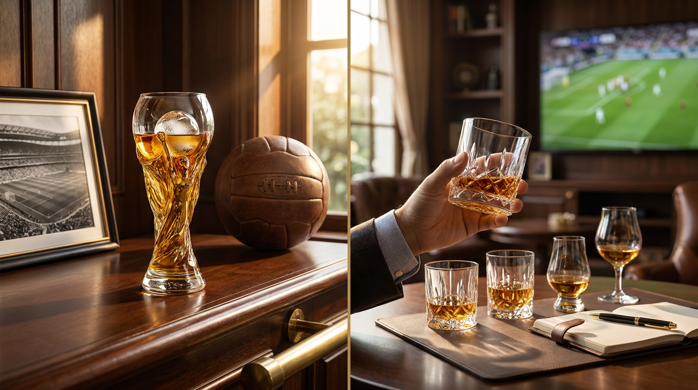 Which World Cup Crystal Glass fits soccer whiskey fans?