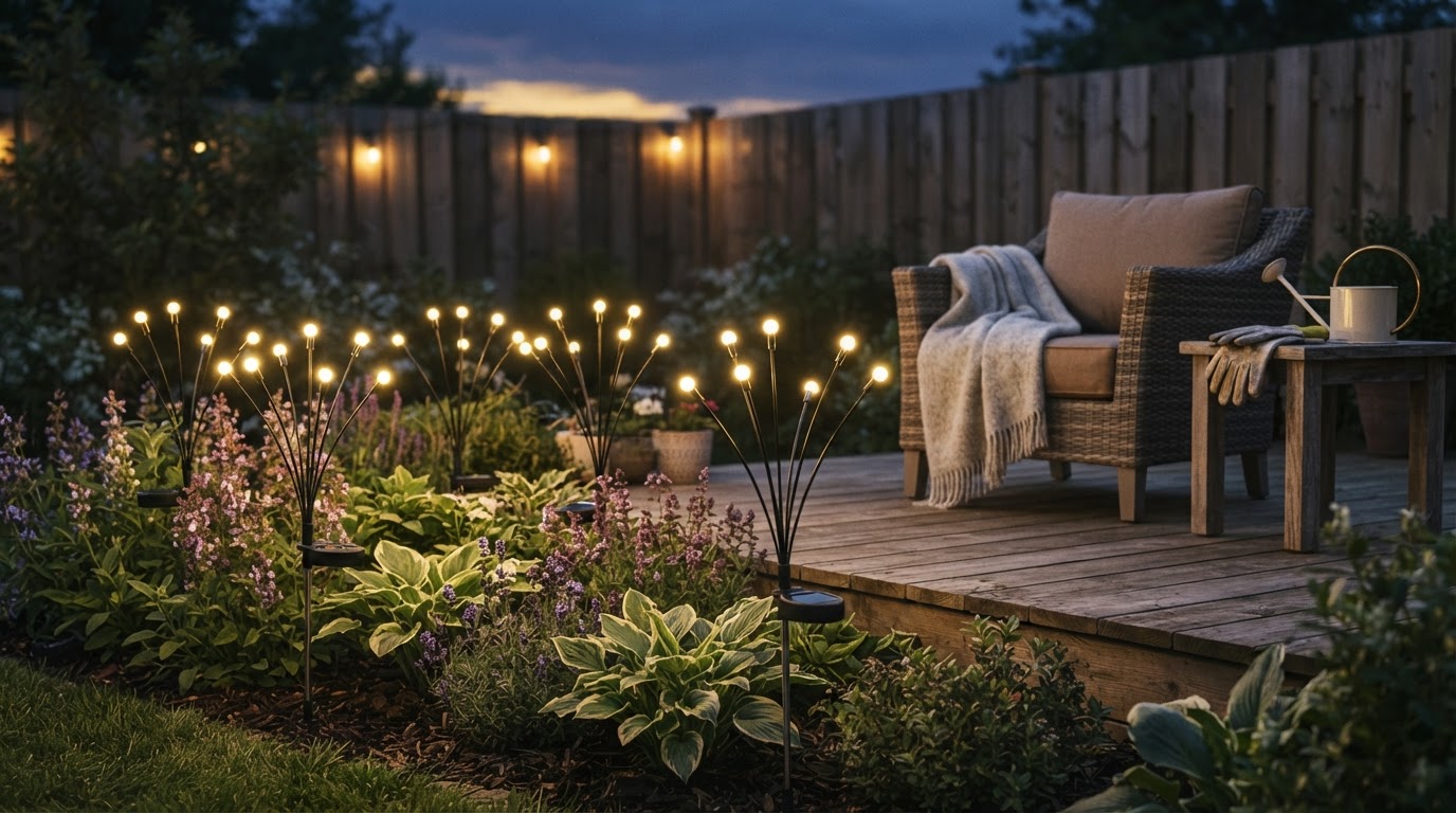 Amazon Discounts 6-Pack Solar Garden Firefly Lights