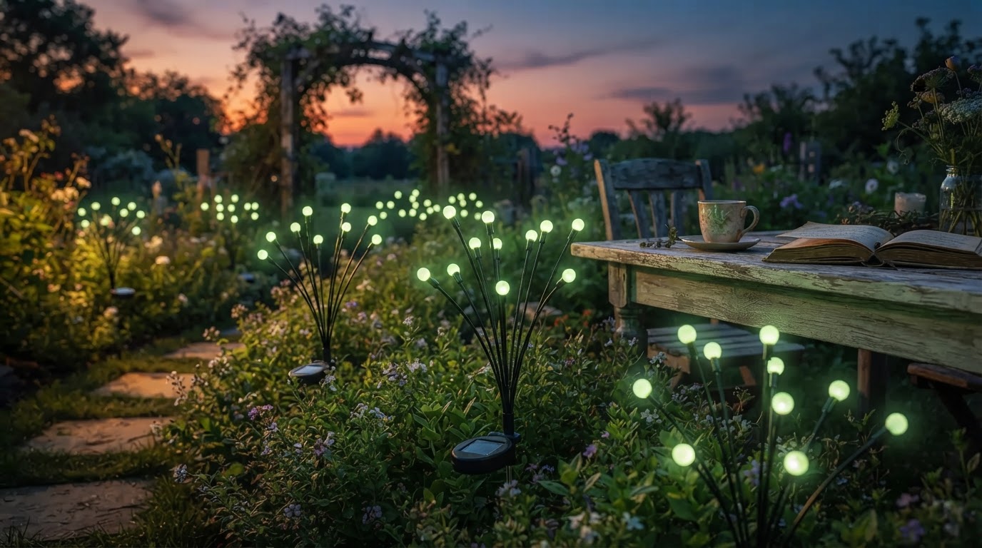 PATIOPIA Green Solar Lights Compete with Firefly Stakes
