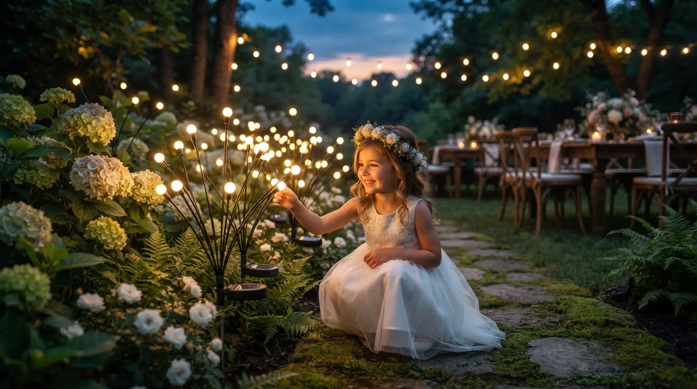 How to Use Solar Firefly Lights for Wedding Decor?