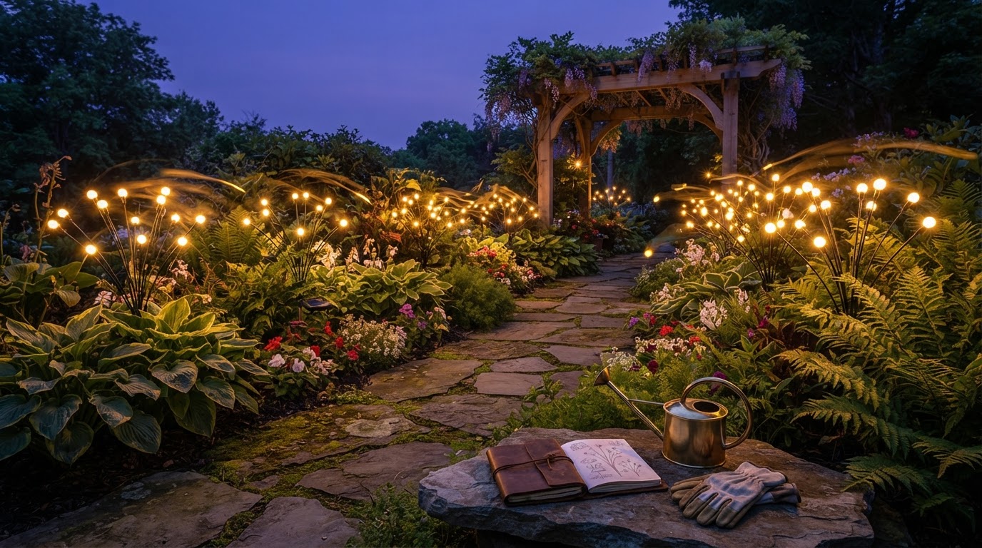 Solar Firefly Lights for Navigating Garden Walkways