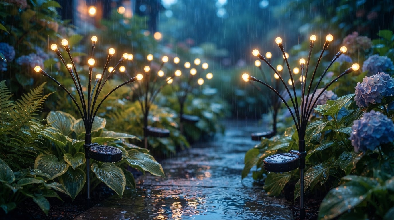 Solar Firefly Lights Performance in Wet Conditions