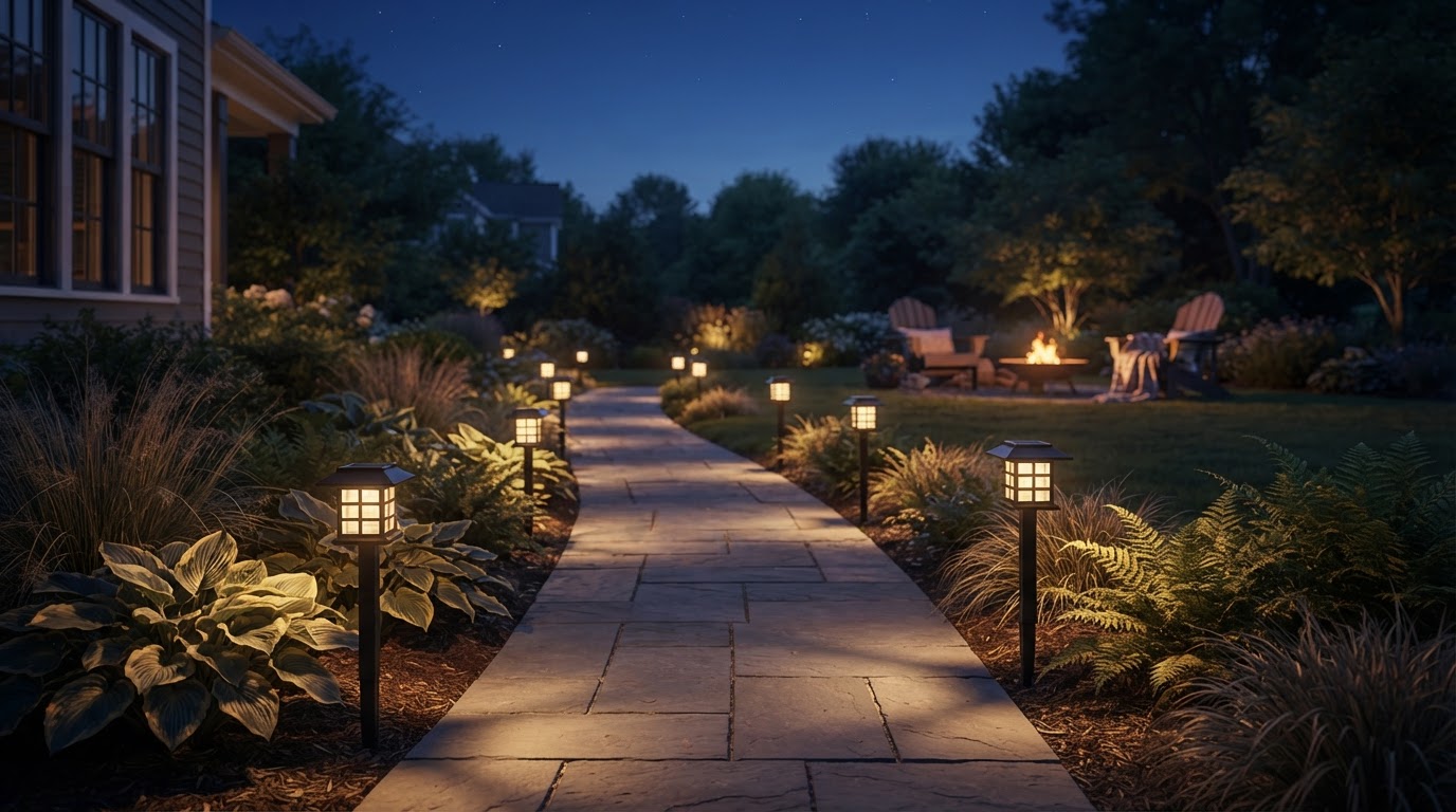 How bright are Solar Yard Glow lights for large yards?