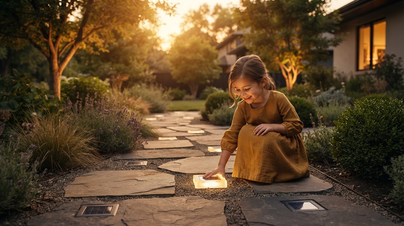 Mapping Nighttime Paths with Solar Yard Glow Stepping Stones