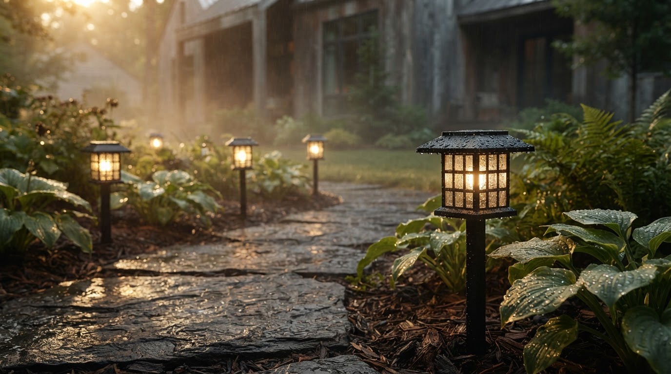 Is Solar Yard Glow landscape lighting fully waterproof?