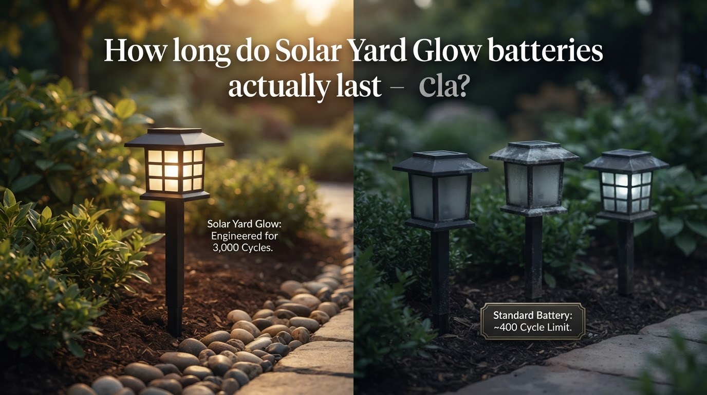 How long do Solar Yard Glow batteries actually last?