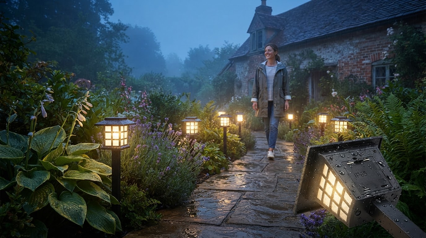 Does Solar Yard Glow offer waterproof garden lighting?