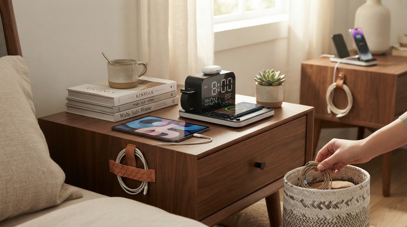 5 Practical Nightstand Cable Management Ideas for a Cleaner Bedroom