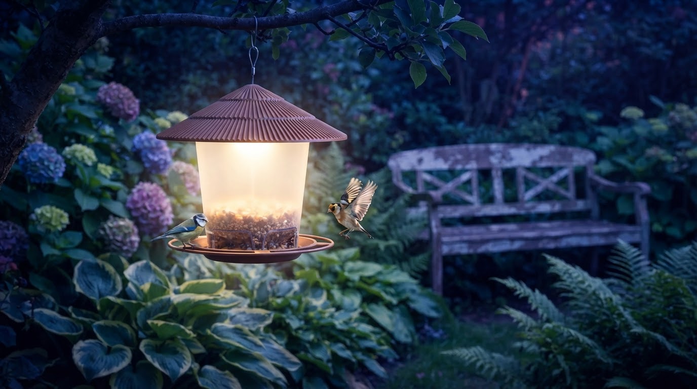 Which glow in the dark bird feeder lasts all night?