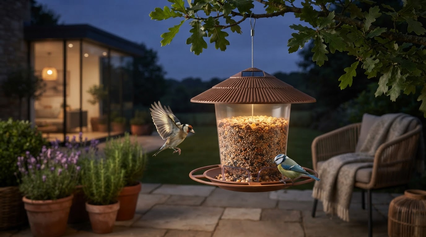Why choose the Solar Lantern Feeder for outdoor hanging?