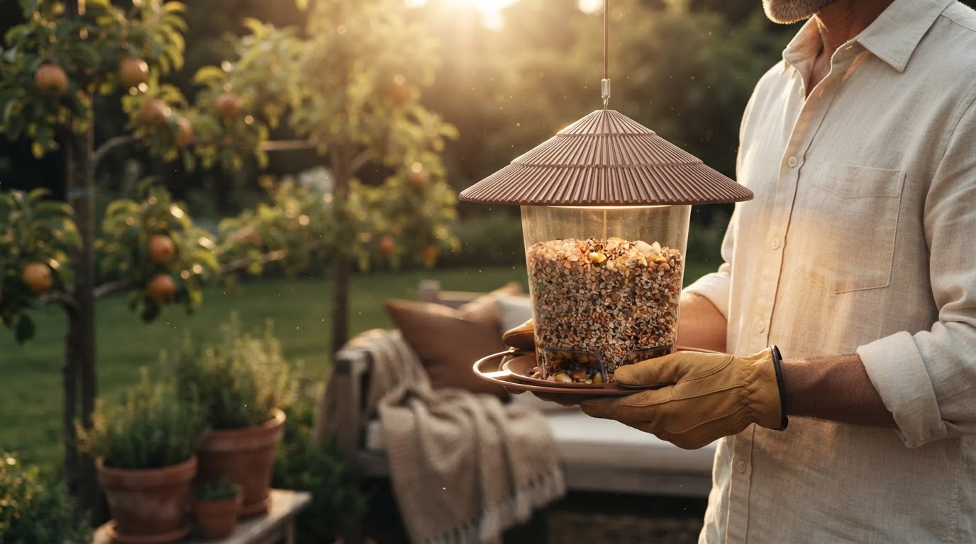 Why choose a metal Solar Lantern Feeder for your garden?