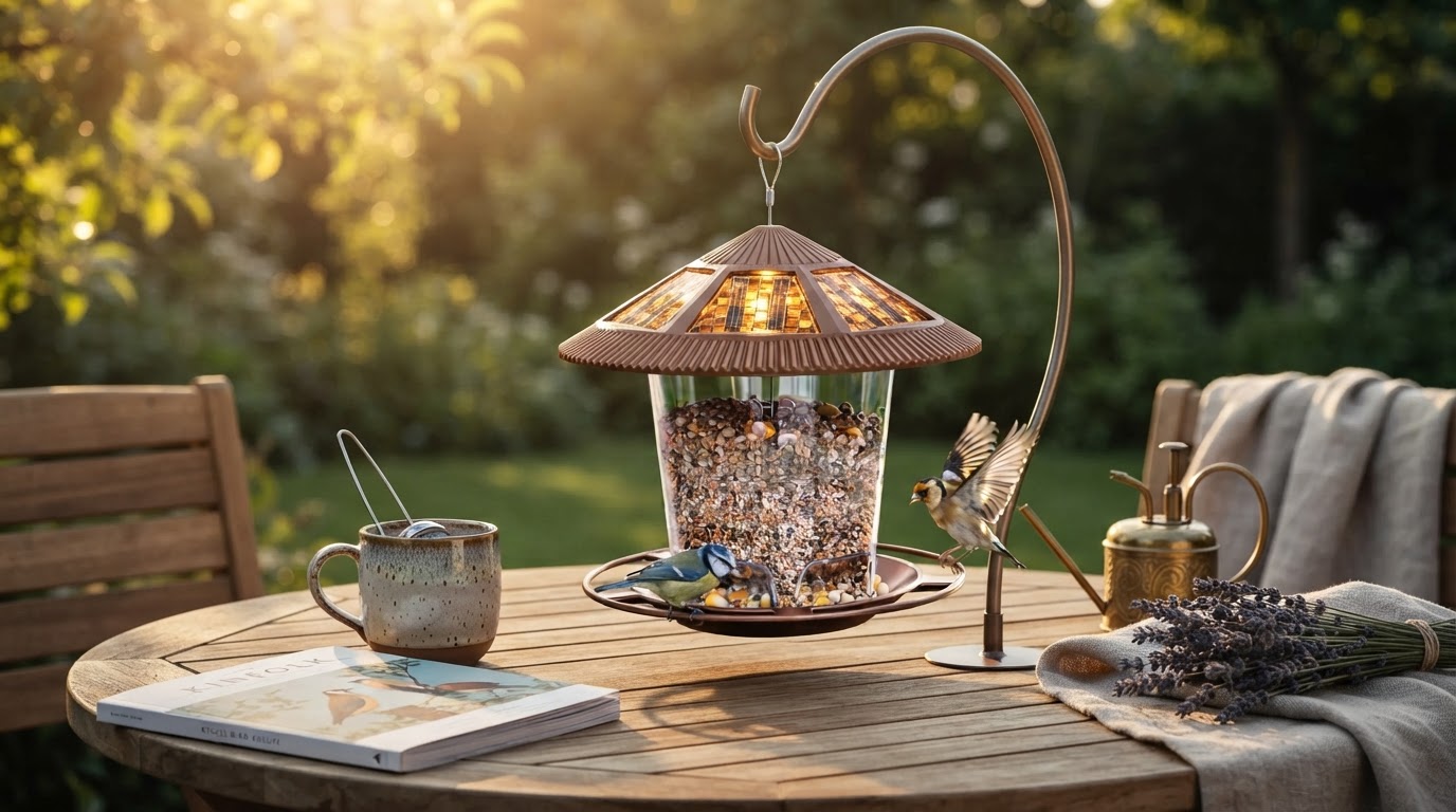 Enhancing Backyard Ambiance with Solar Lantern Feeder
