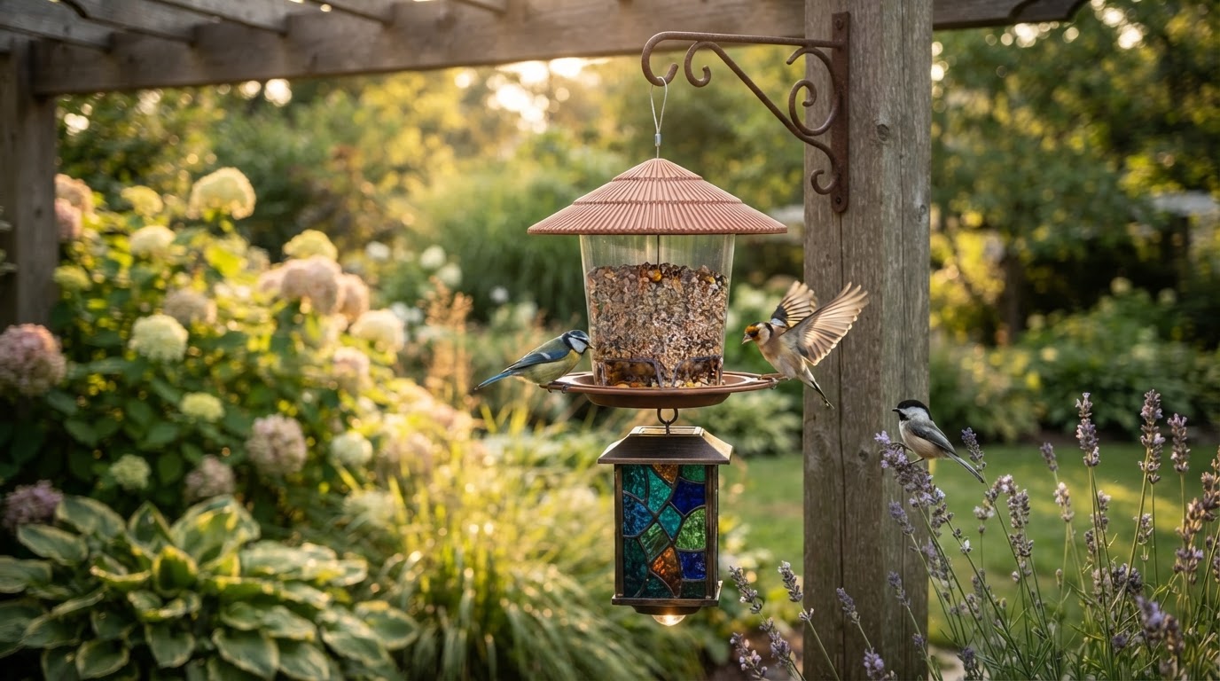 Do Mosaic Solar Lantern Feeder Models Attract More Birds?