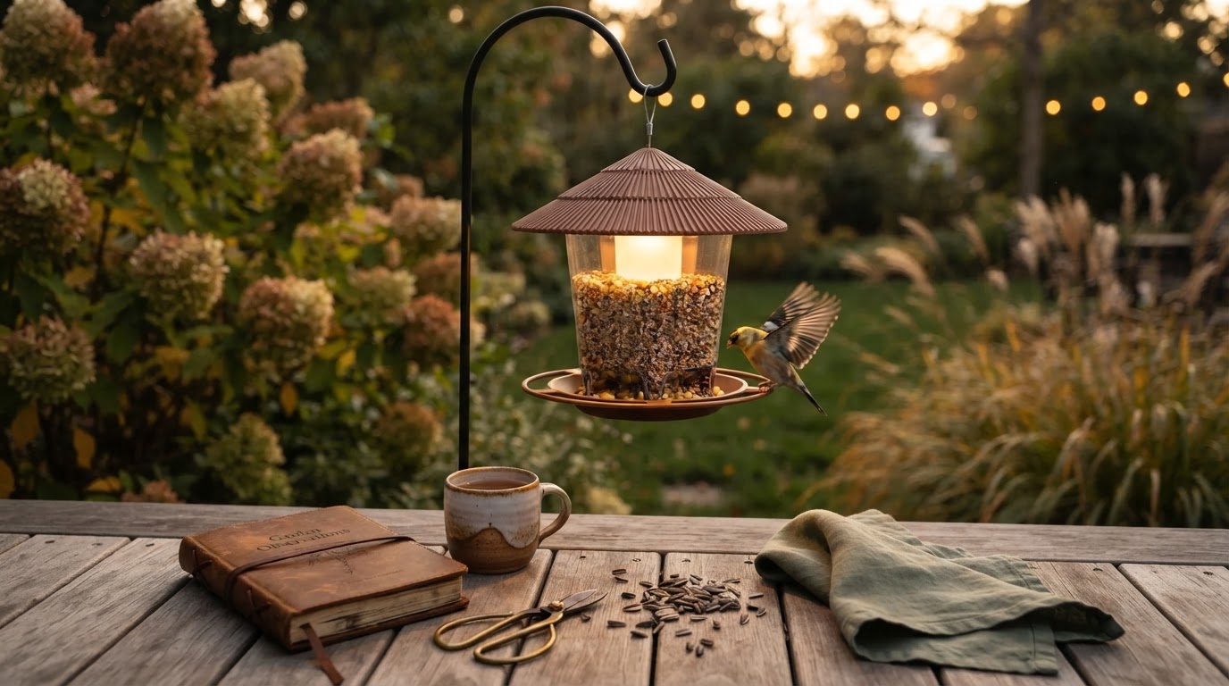 Optimizing Backyard Lighting with Solar Lantern Feeder