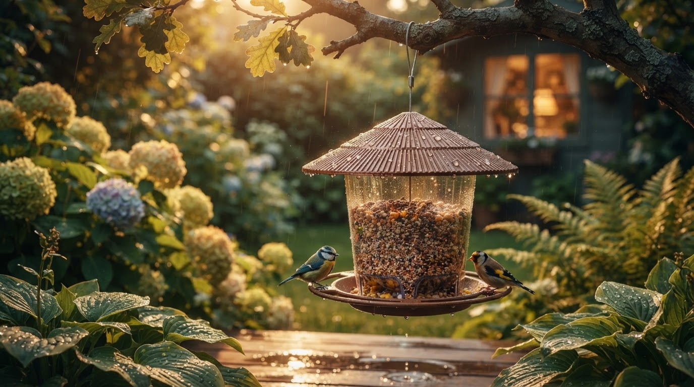 Are solar bird feeders for outside hanging waterproof?