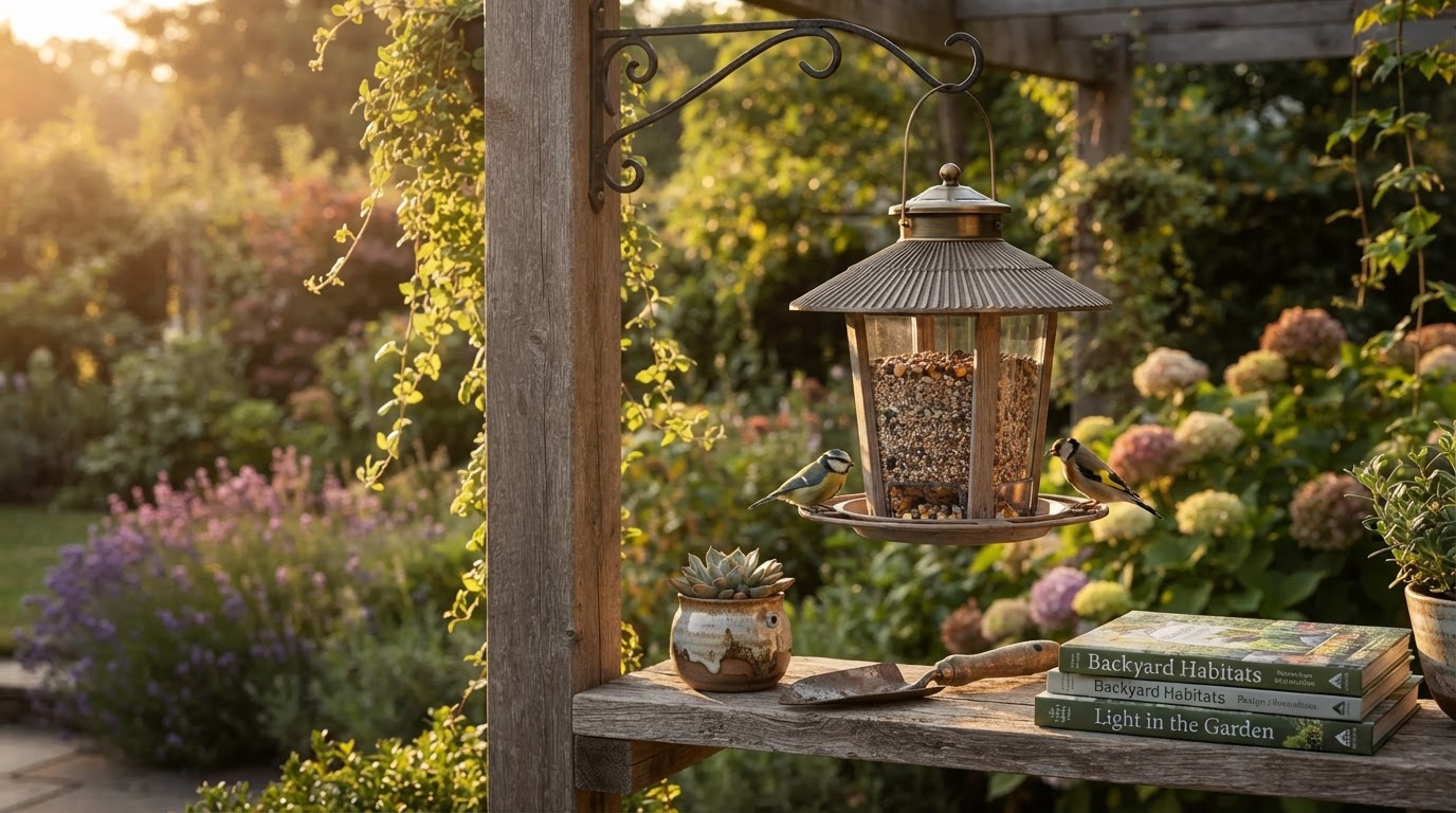 Solar Lantern Feeder Framework for Outdoor Decor