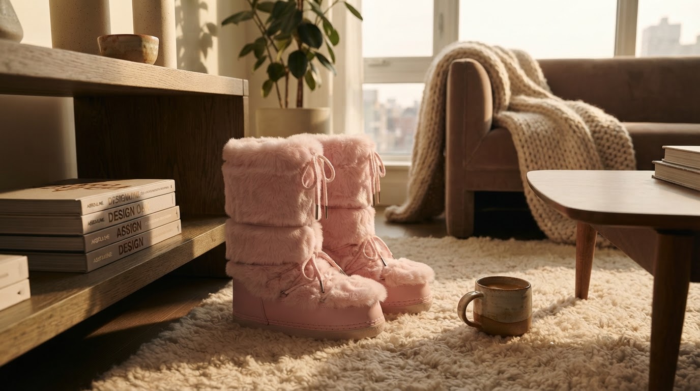 Defining Aesthetic Faux Fur Mid-Calf Platform Boots