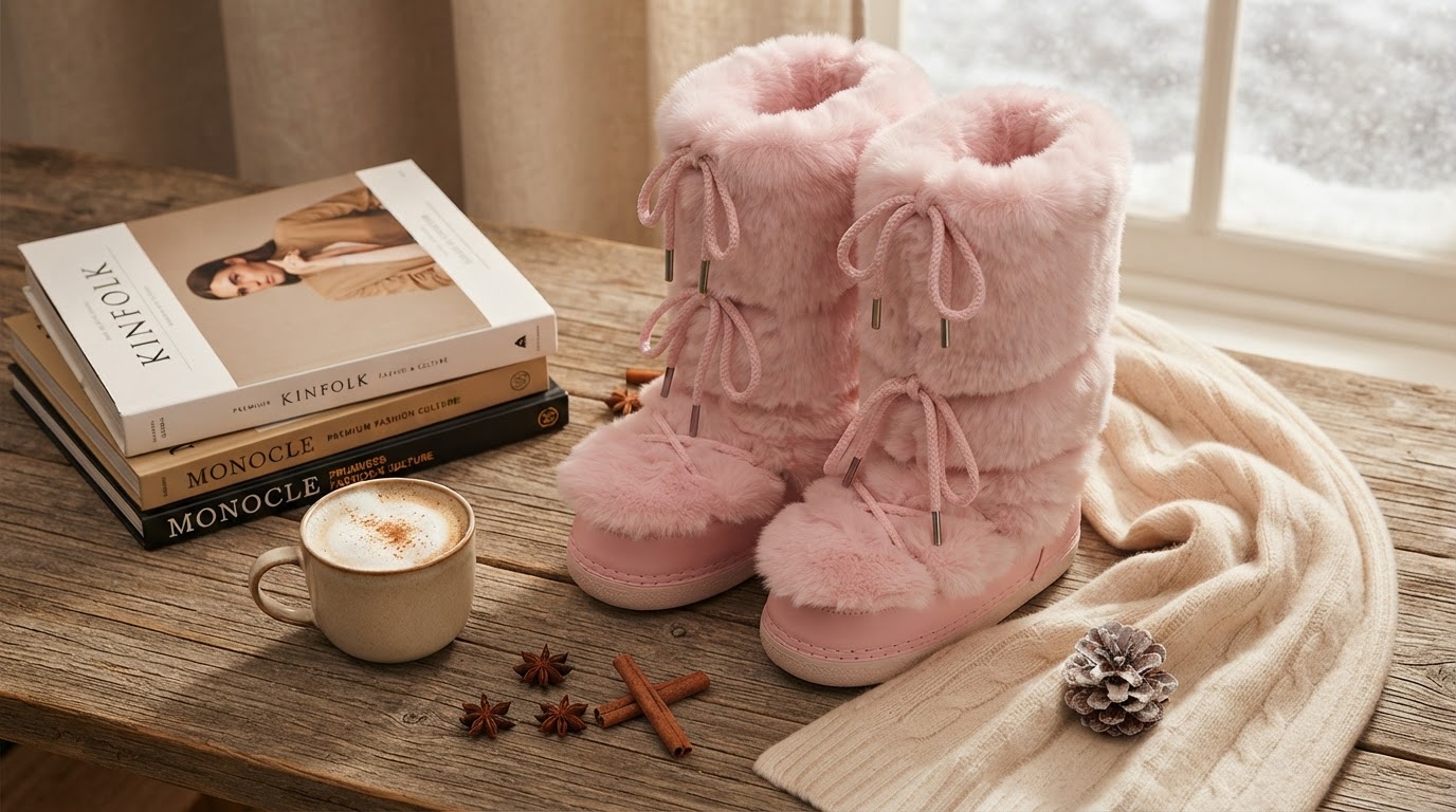 Faux Fur Mid-Calf Platform Boots for Winter Performance