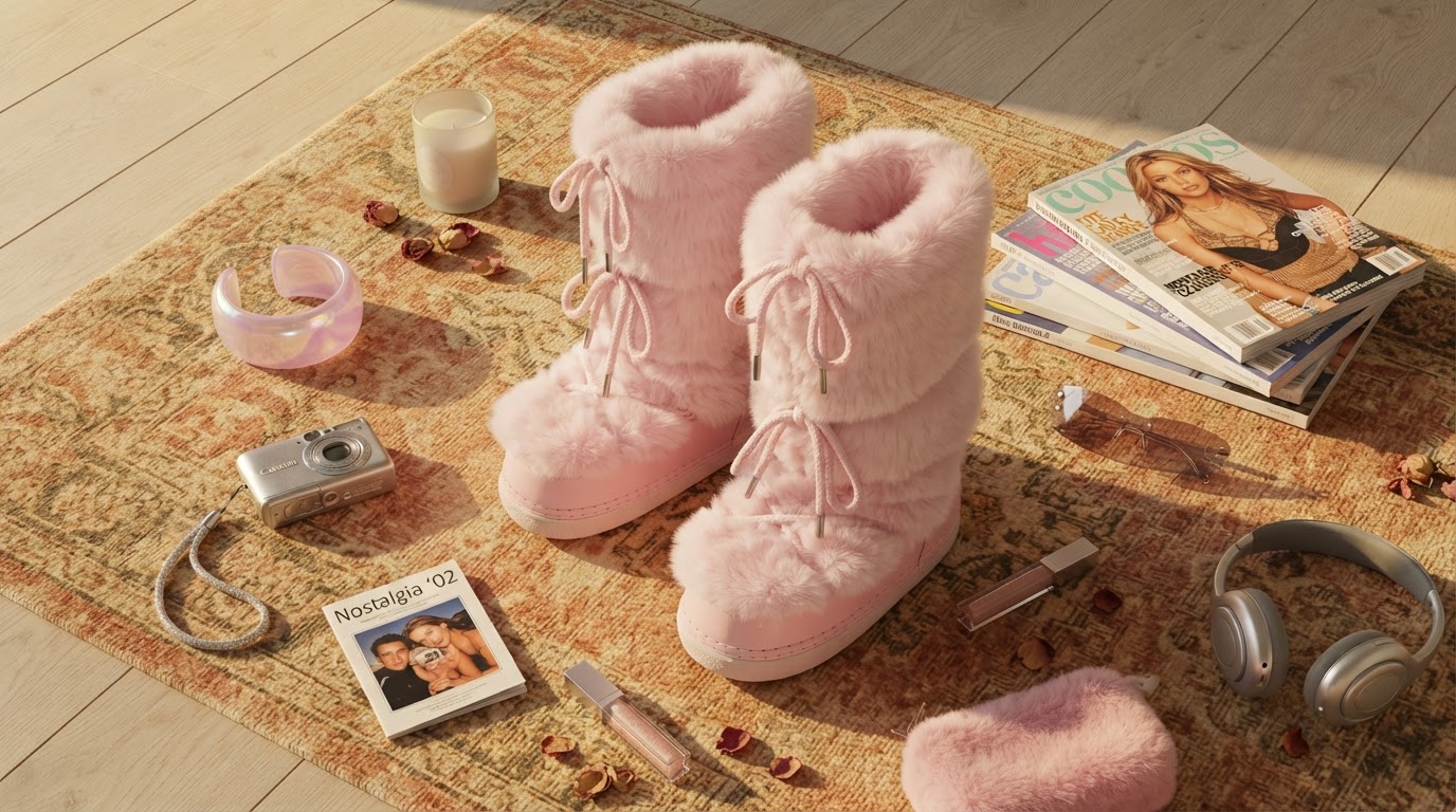 Faux Fur Mid-Calf Platform Boots and the Y2K Revival