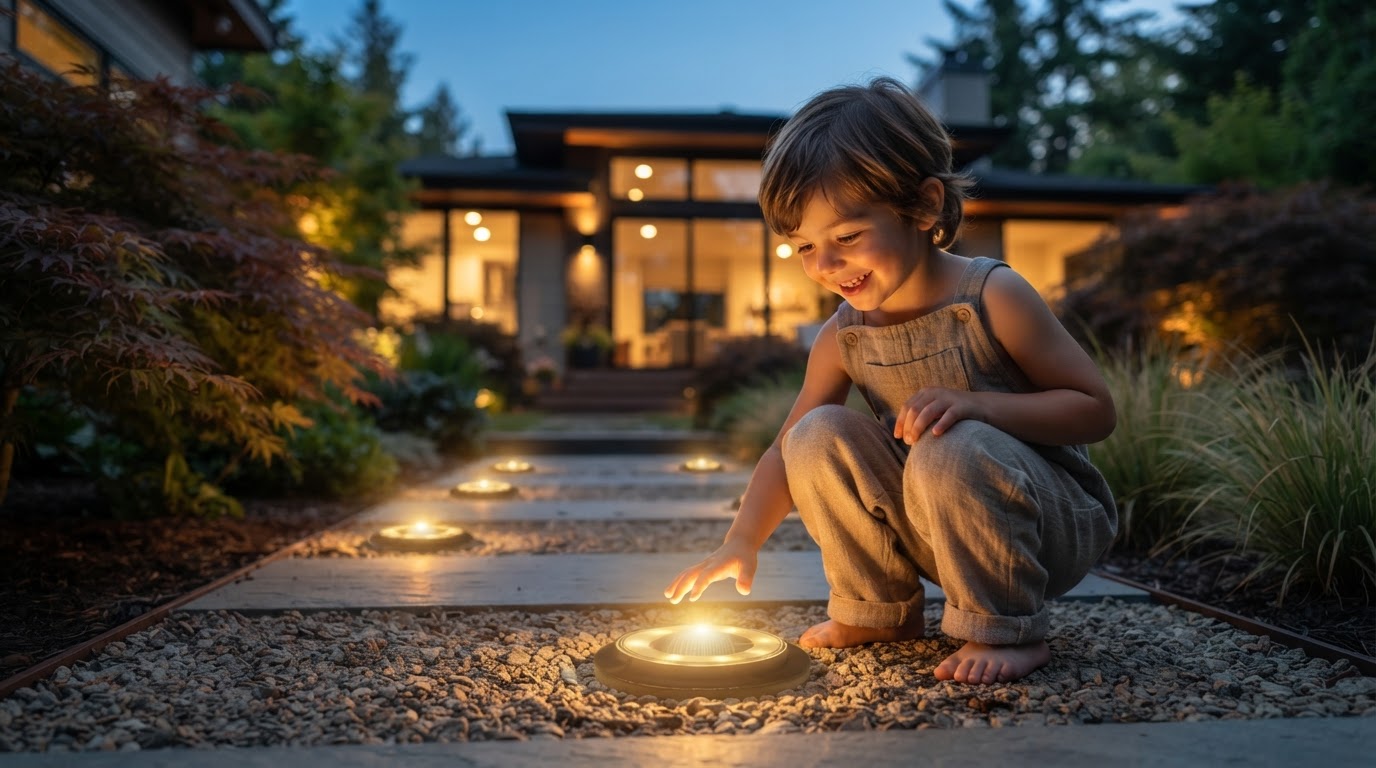 4-Step Installation for Flat Solar Ground Lights