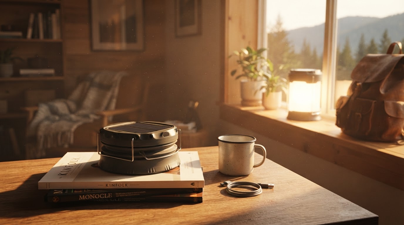 Which collapsible Led Camping Lantern has a solar charger?
